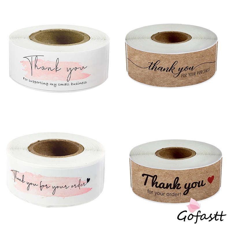 

Stiker Thank You 1 roll Kertas Kraft Berbentuk Persegi Panjang-G