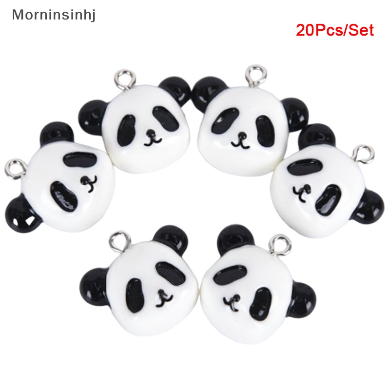 Mornin 20Pcs /Set Resin Panda Ch Liontin Temuan Perhiasan DIY Membuat Kerajinan Hadiah id