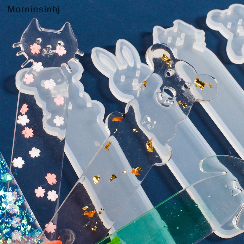 Mornin Persegi Panjang Beruang Kelinci Silikon Bookmark Cetakan DIY Membuat Perhiasan Resin id