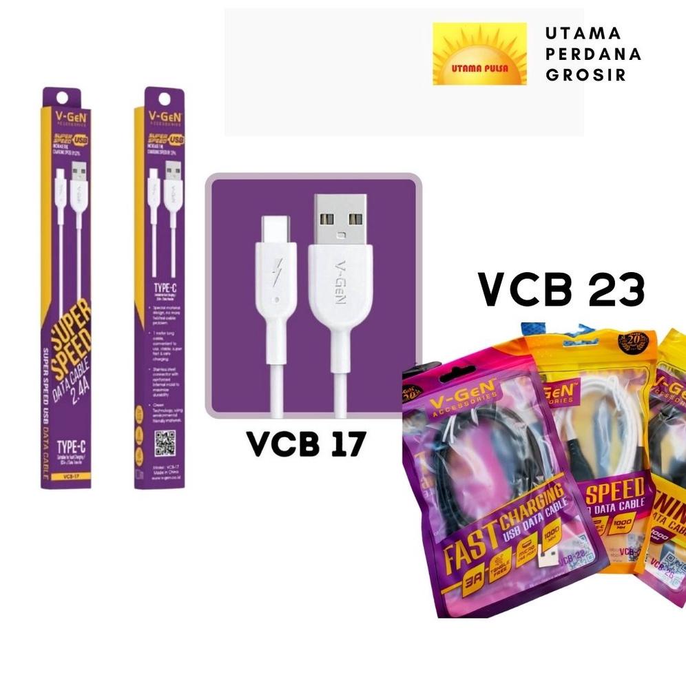キ PROMO !!! Kabel Data TYPE C VGEN VCB 17 VCB 23 / Data Cable VCB17 VCB23 Fast Charging 1 M ↫
