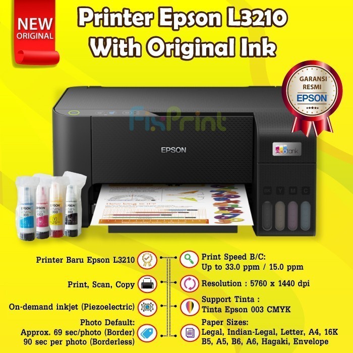 Epson L3210 / L3250 / L121 / L1210 / L3216 / L3256 / L1216 Printer