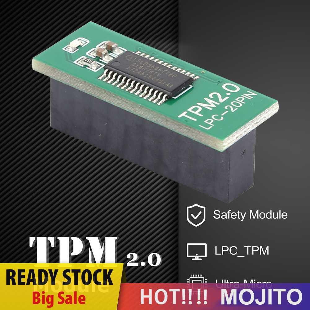 Tpm 2.0 Modul Keamanan Enkripsi Kartu Motherboard LPC-20PIN Untuk ASUS GIGABYTE