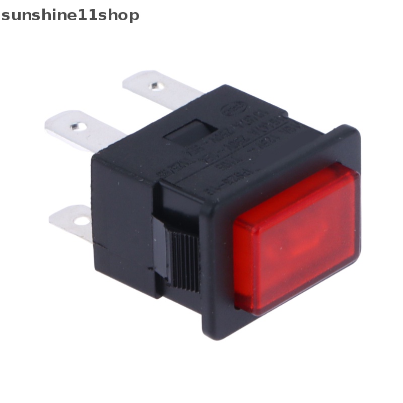 Sho 16A 4pin Dikunci Tombol Tekan Rocker Switch Listrik Dengan Lampu LED Merah Pemanas Saklar Sentuh 250V PS-23-16 N