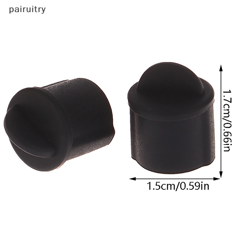 Prt uxcell 10pcs Silikon BNC Anti Debu Stopper Cap Cover Untuk Jack Female Hitam PRT