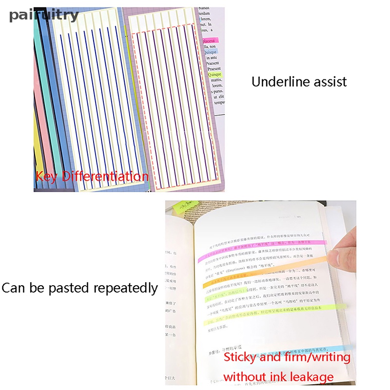 Prt 160lembar/Set Transparan Posted It Sticky Notes Pads Clear Notepad Waterproof Memo Pad Untuk Jurnal Sekolah Alat Tulis Kantor PRT