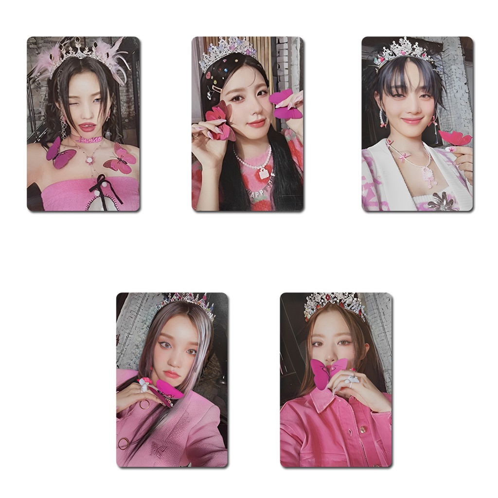 5pcs/set (G) I-DLE Photocards I FEEL Kartu Lomo GIDLE QUEENCARD Kpop Postcards