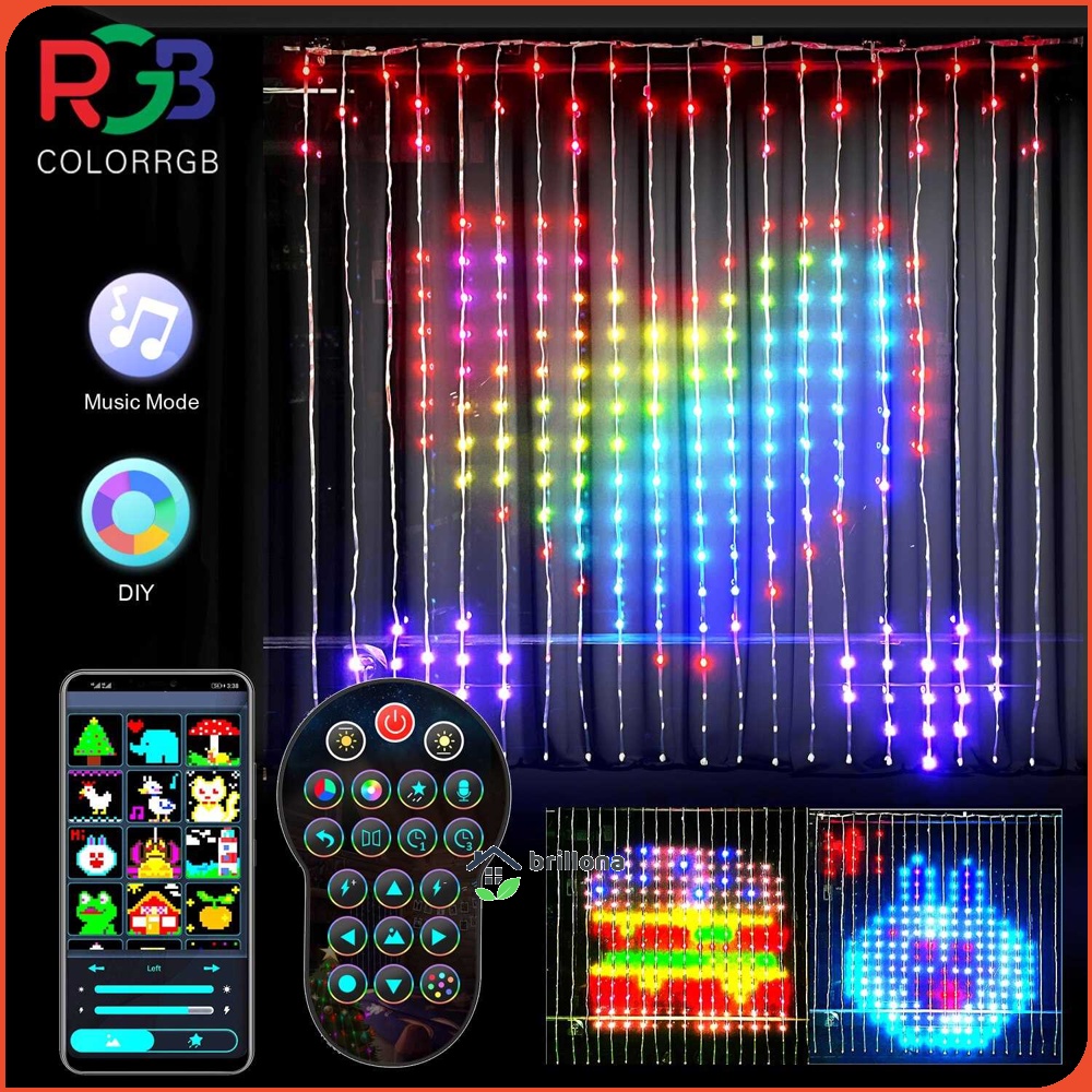 PDQ Lampu Hias Gorden String Lights Smart App Control RGB IP65 2x2 m - PD4