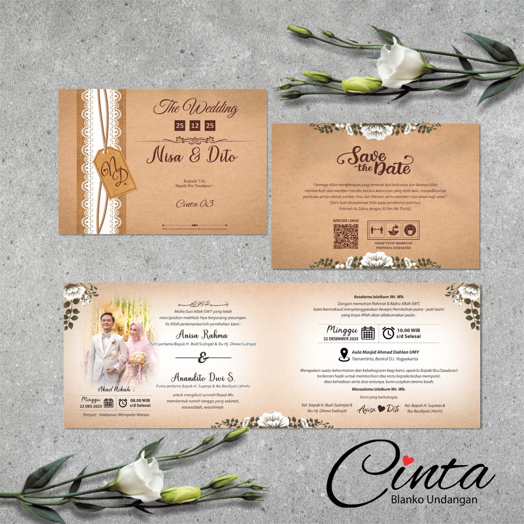 Cinta 03 Blanko Undangan | Blangko Undangan | Undangan Murah
