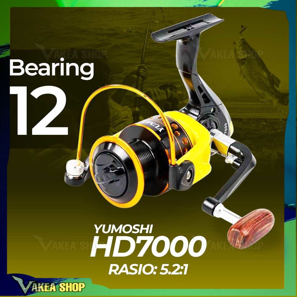YUMOSHI Reel Pancing Spinning 12 Ball Bearing ~ HD7000