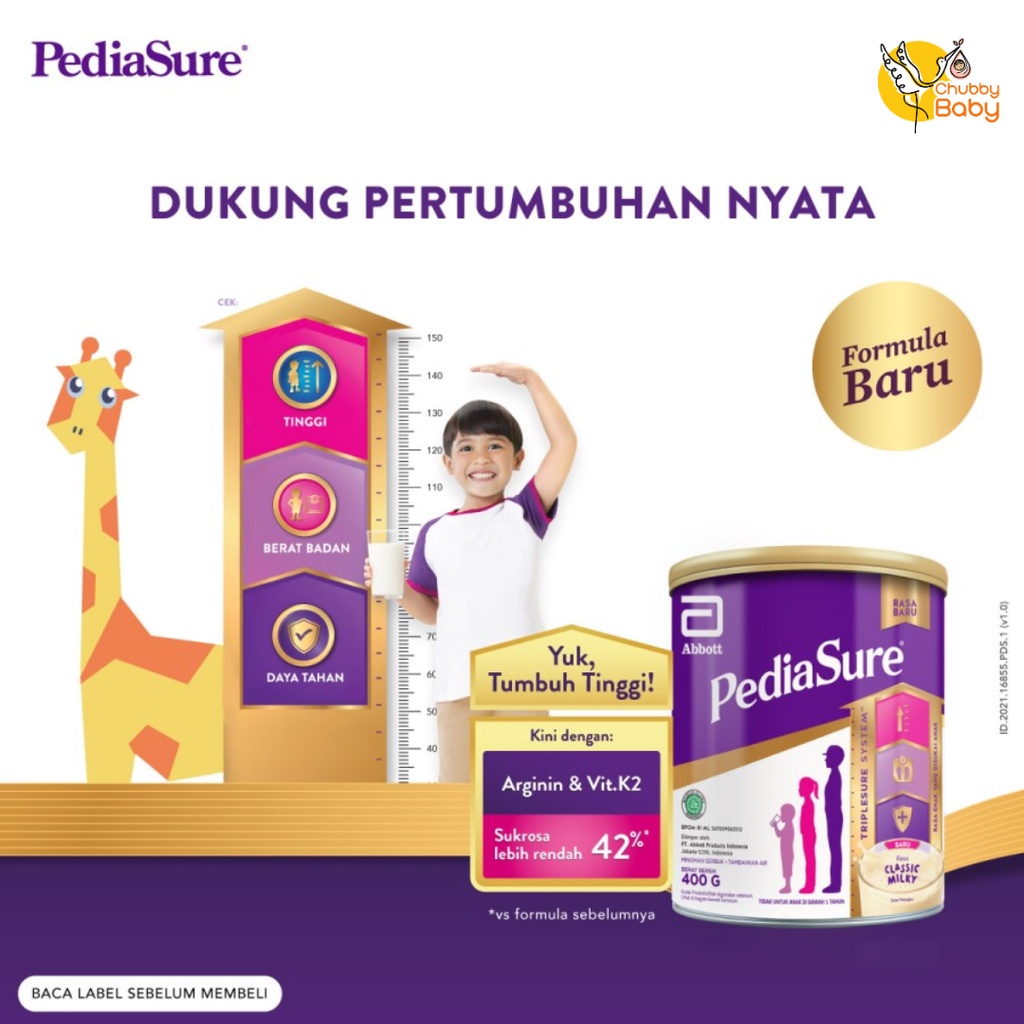 Pediasure - Classic Milky 400 g (1-10th) | Susu Pertumbuhan Anak