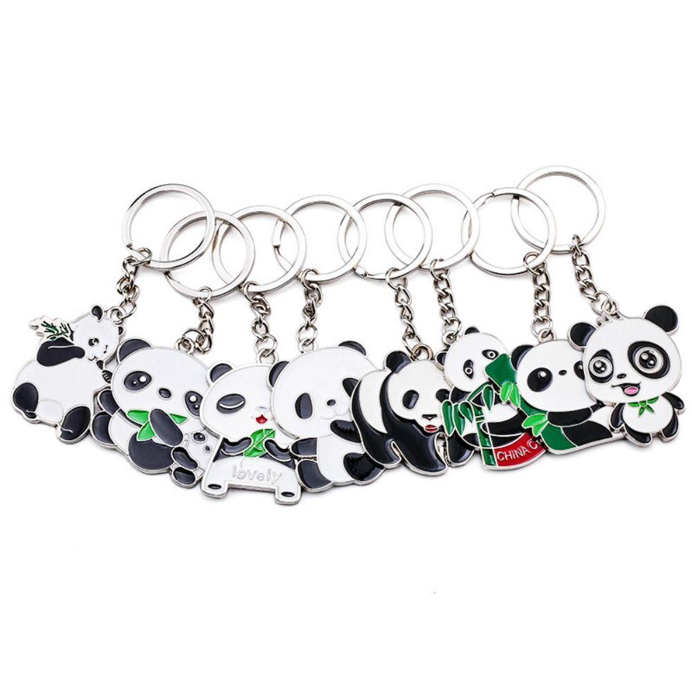 Needway Panda Gantungan Kunci Mobil Pernak Pernik Gantung Dekorasi Untuk Wanita Pria Car Key Holder Perhiasan Hewan Telepon Charm Ransel Liontin Panda Key Chain
