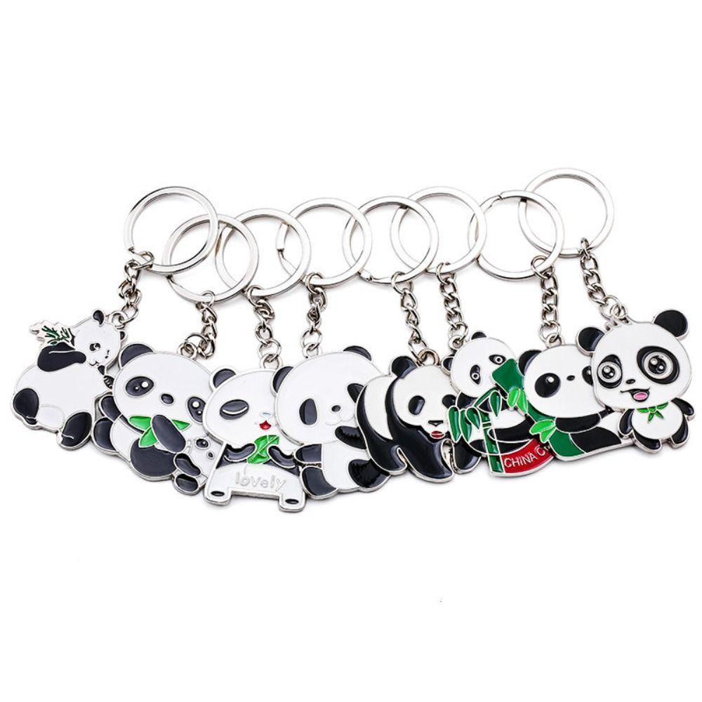 Needway Panda Gantungan Kunci Mobil Pernak Pernik Gantung Dekorasi Untuk Wanita Pria Car Key Holder Perhiasan Hewan Telepon Charm Ransel Liontin Panda Key Chain