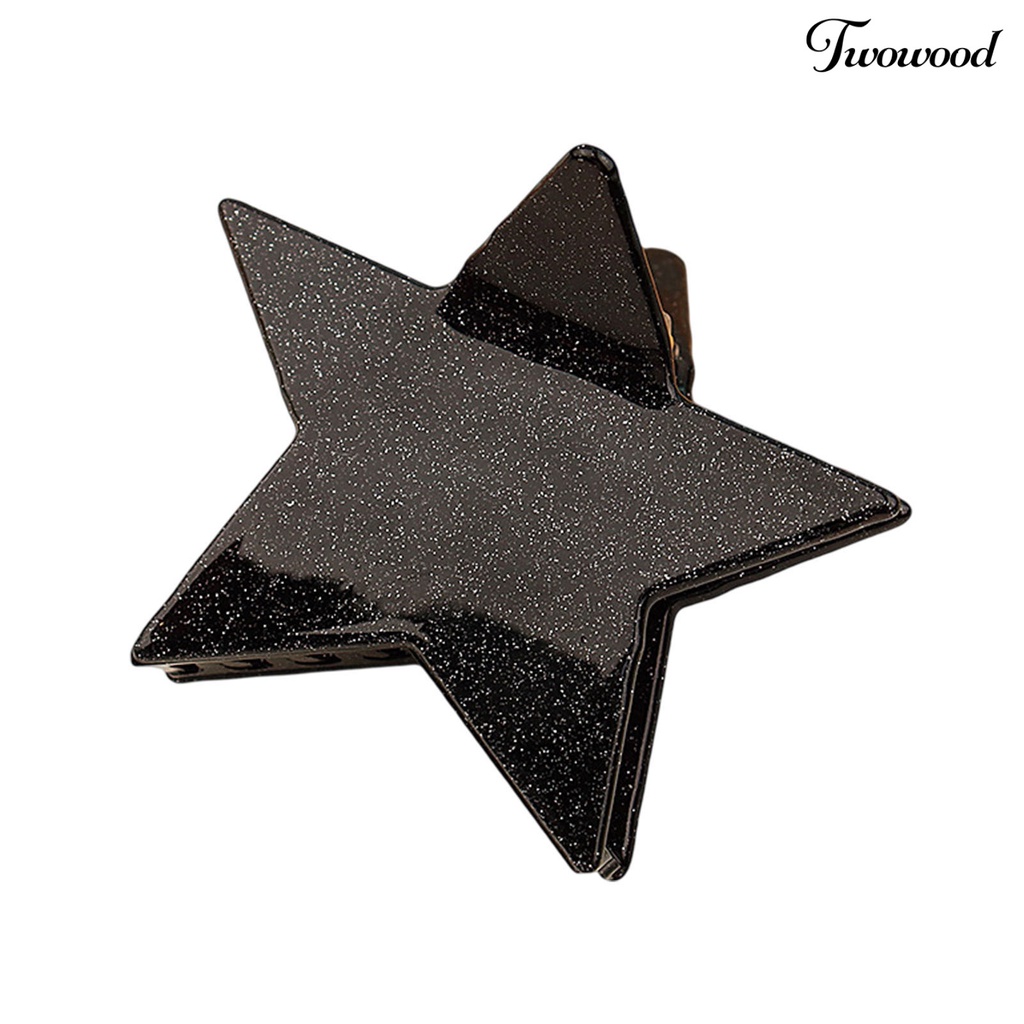 Twowood Hair Clip Sparkling Creative Shape Warna Cerah Manis Gaya Simple Hias Asam Asetat Wanita Styling Rambut Jepit Pentagram Hairpin Untuk Wanita