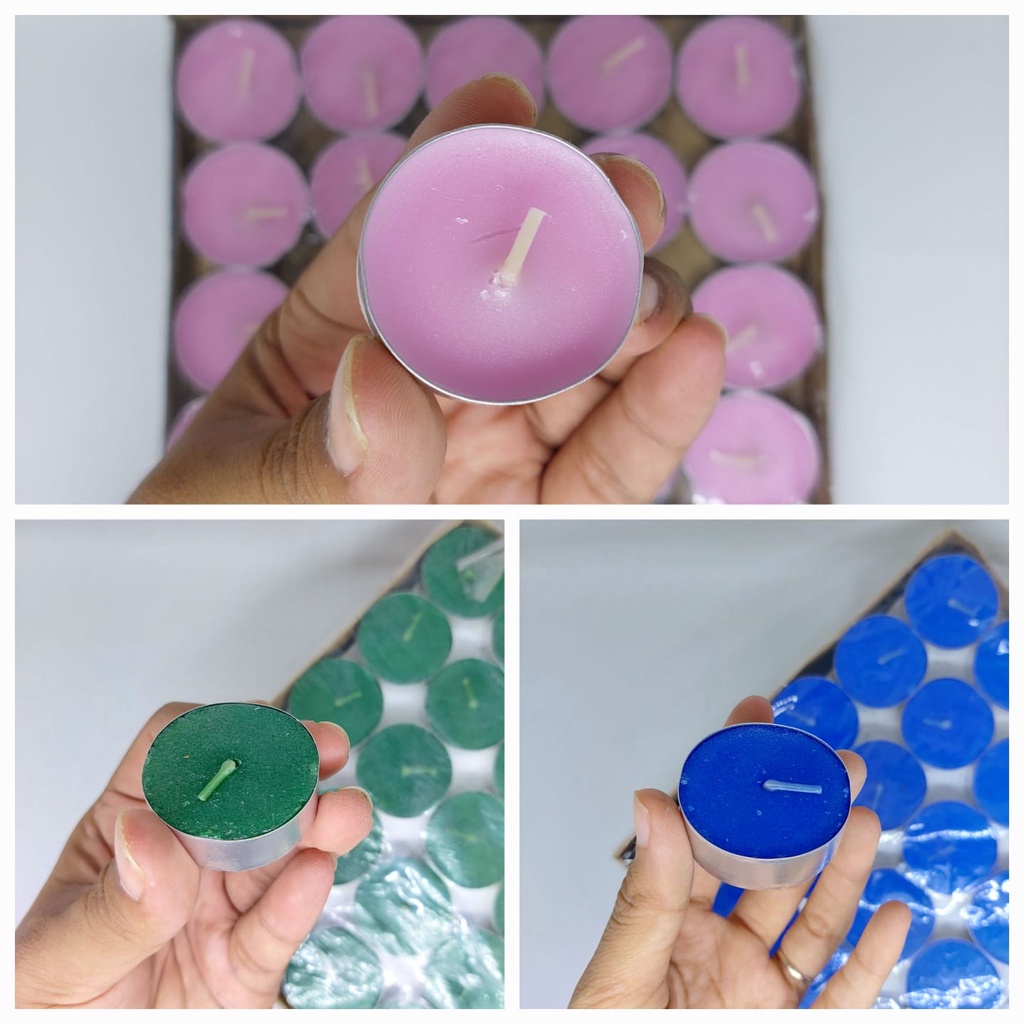 (NCS) Lilin Tealight Satuan Lilin Aromaterapi Aromatherapy Candle Light Putih Untuk Inhalant Tea Light