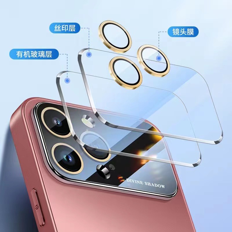 NEW!! YCADEN 【with label】exterior protective goggles with HD lens film for iPhone 14 13 12 11 Pro Max phone case iPhone 13 Frosted anti fall case