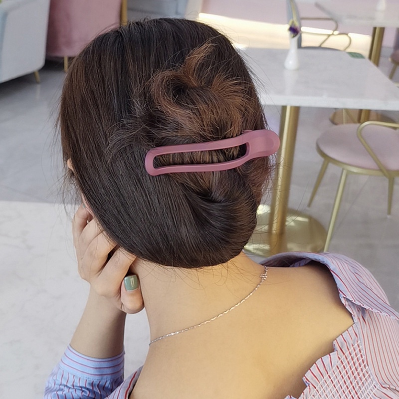 Trendy Matte hair Clip Untuk Wanita Chic Dan Bertekstur hair Claw Aksesoris Rambut