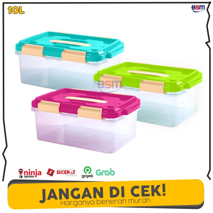 CONTAINER BOX PLASTIK EZY UKURAN 10 LITER