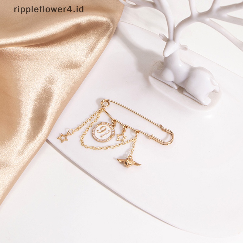 {rippleflower4.id} Fashion Bros Pakaian Golden Snitch Bros Kerah Pin Sweater Dress Brooch~