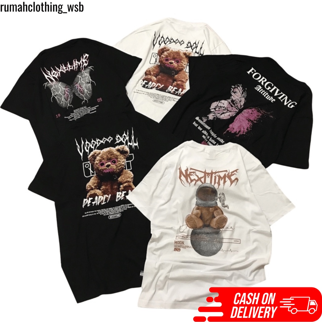 Diskon Kaos Distro Original NIGHT BUTTERFLY, Kaos Distro 30s, Kaos Oversize, Kaos Pria / Kaos Wanita