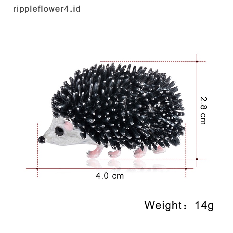 {rippleflower4.id} Bros Landak Enamel Hitam Untuk Wanita Hewan Yang Indah Fashion Perhiasan Pin Hadiah~