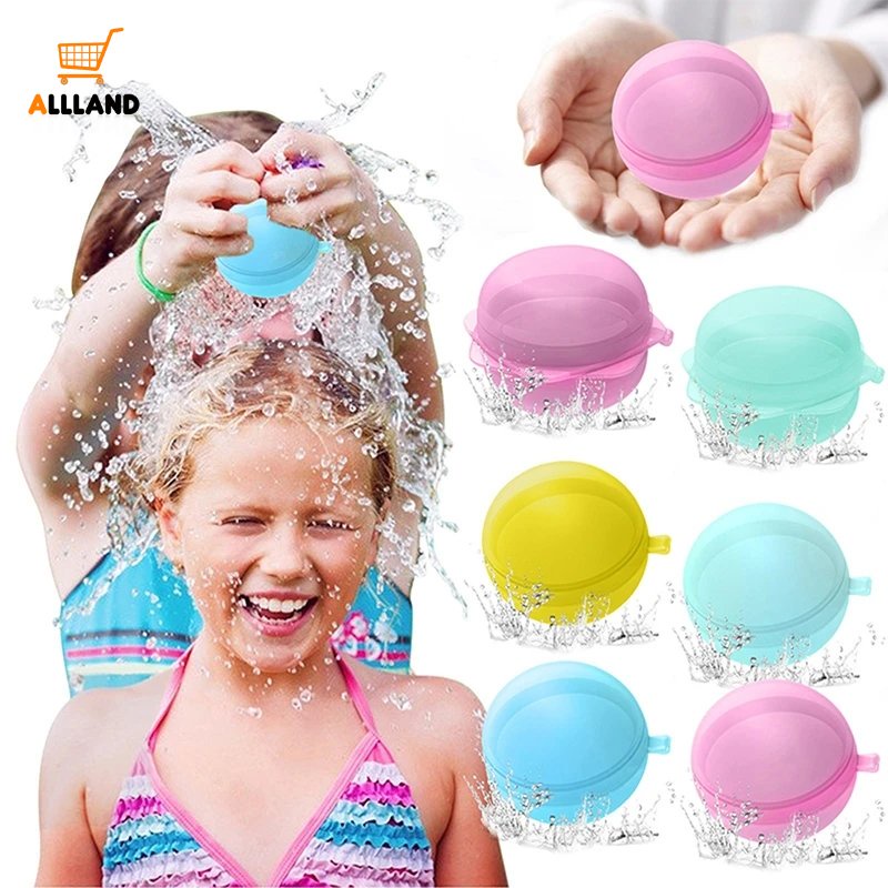 1pc Mainan Balon Air Silikon Dapat Digunakan Kembali Warna Acak/Splash Festivals Water Fights Game Props/Mainan Bola Air Menyenangkan Kolam Renang Anak