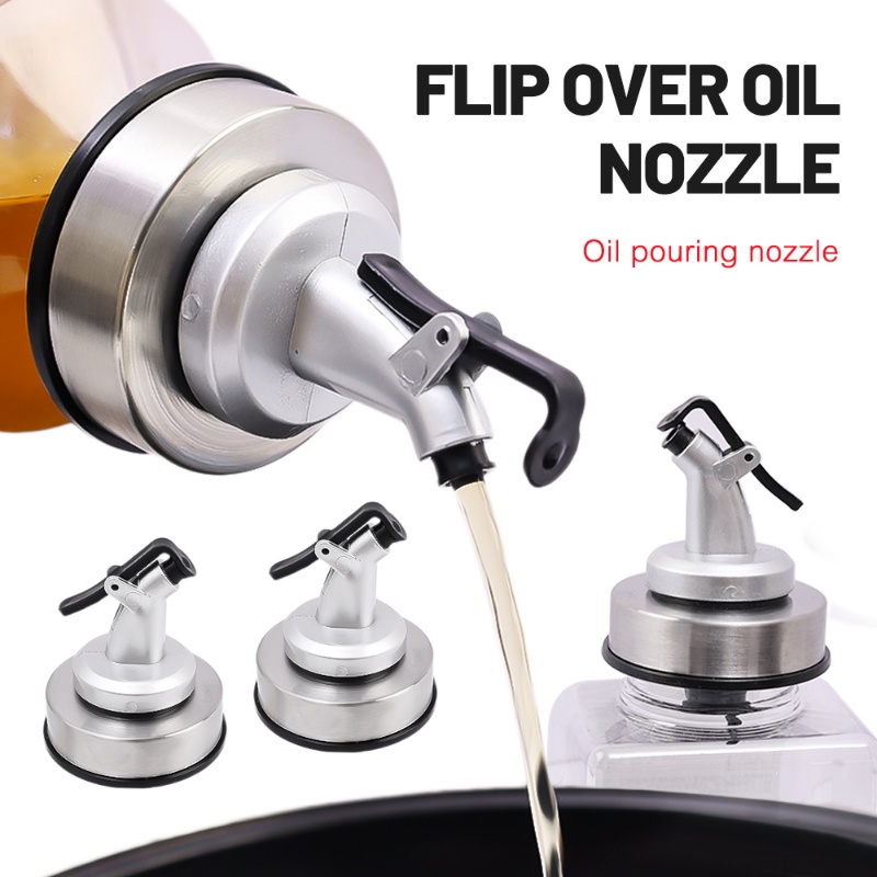 Botol Bumbu Dapur Sealing Accessories Press Type Oil Bottle Stopper/Food Grade Seal Anti Bocor Rubber Lock Nozzle/Nozel Dispenser Minuman Keras Cuka Anggur