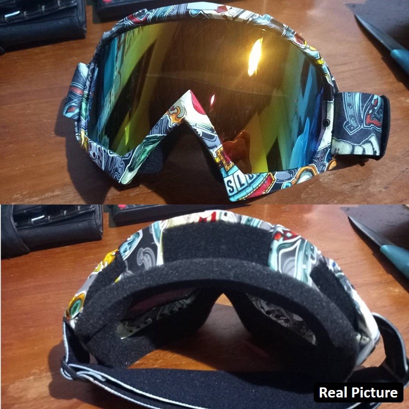 YGRETTE - GOGGLE SKI MOTO CROSS TRAIL KACAMATA HELM CROSS TRAIL GOGLE MTB