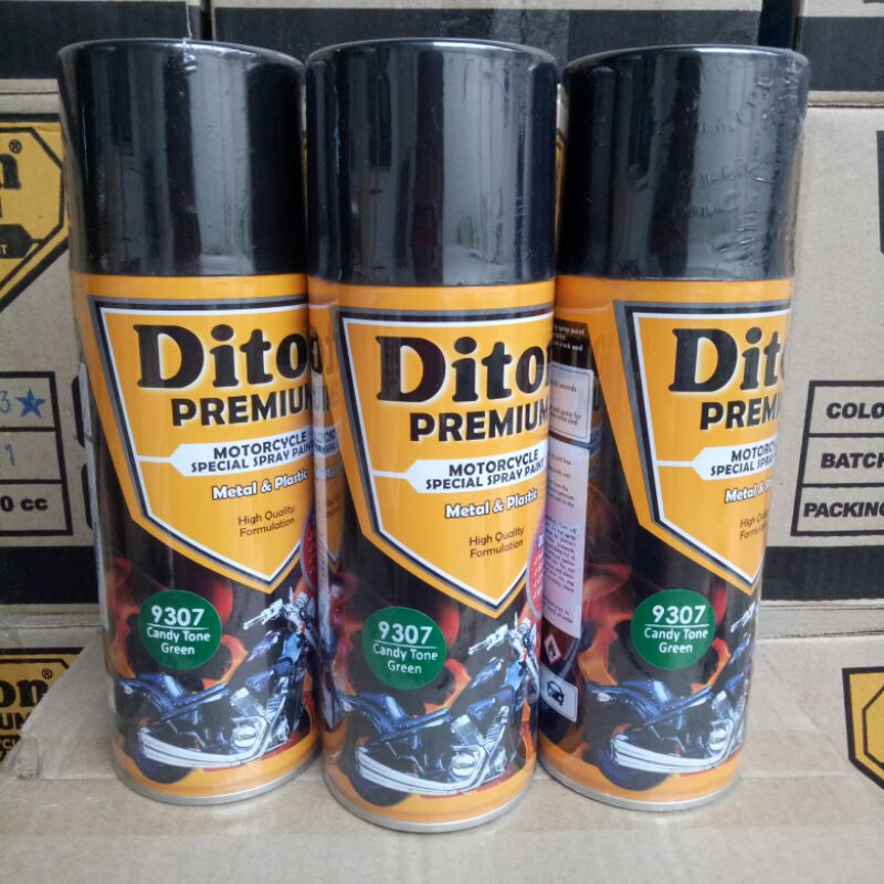 Pilox Diton premium candytone green 9307 400cc candy tone hijau cat semprot diton premium