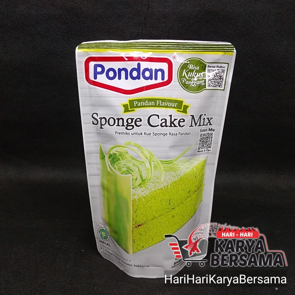 

PONDAN SPONGE CAKE MIX PANDAN FLAVOUR BAHAN KUE 200GR