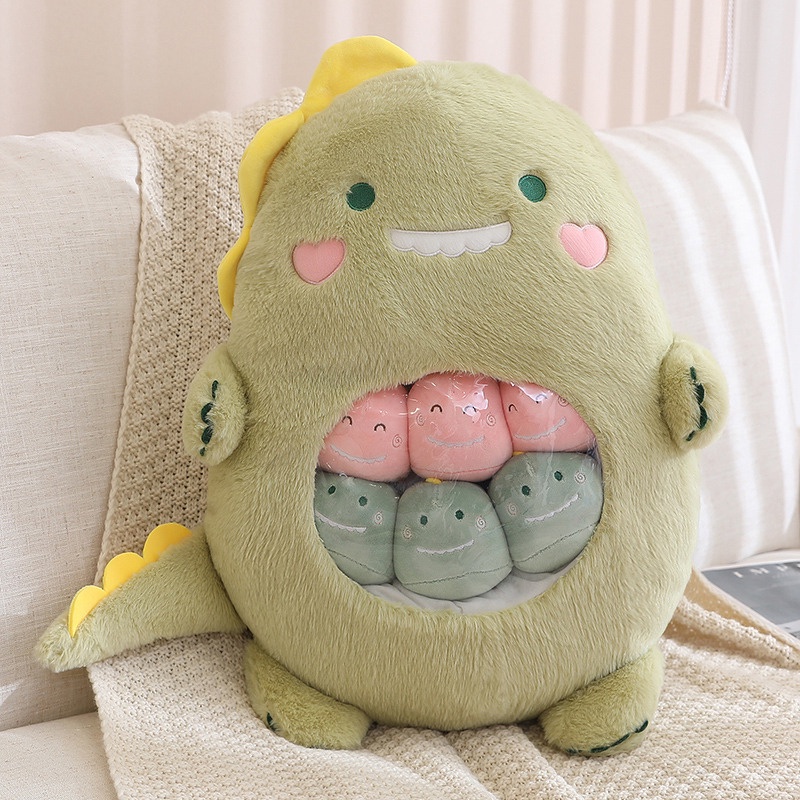 Kartun Manyo Boneka Beruang Hewan snack Bantal Tas koala Dinosaurus Kelinci Mainan Mewah Boneka plushie pillow