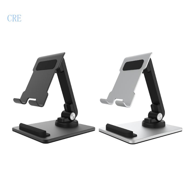 Cre Phone Stand Angle Height Adjustable Rotary 360derajat- Phone Cradle Desktop Tablet Holder Dock Foldable Lazy Bra