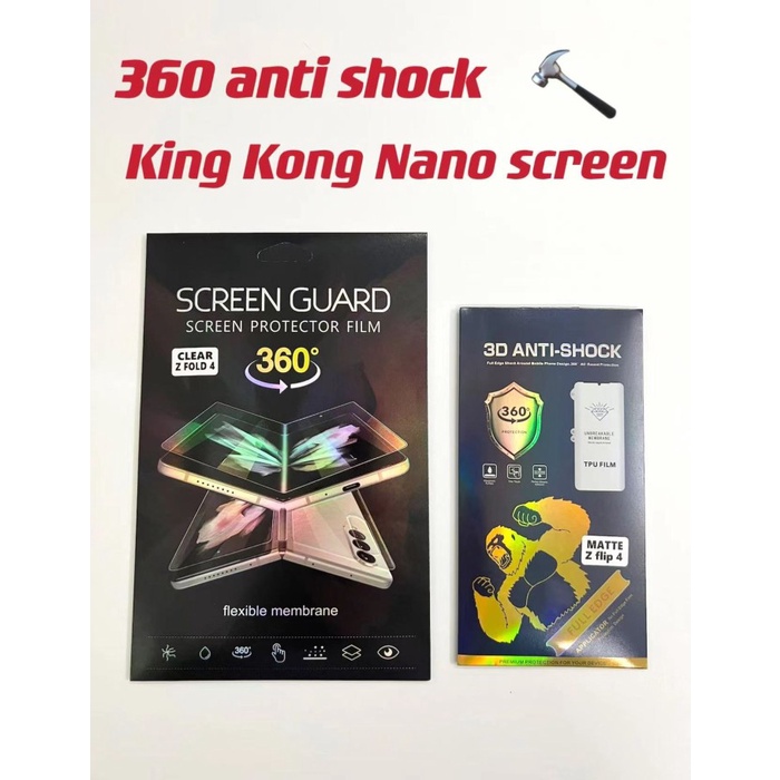 Hydrogel Full Body Matte &amp; Clear Samsung Z Flip 3/Flip 4/Fold 3/Fold 4 Anti Gores Screen Protector Flexible Membrane Nano Screen