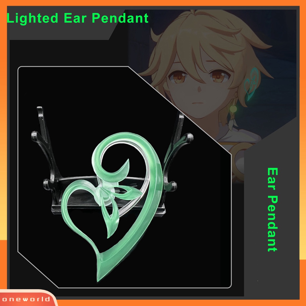 [WOD] 1pc Liontin Telinga Anime Elastis Pengerjaan Halus Sangat Disimulasikan Tidak Bau Menarik Aksesoris Cosplay Anime Game Luminous Ear Ornament Untuk Prom