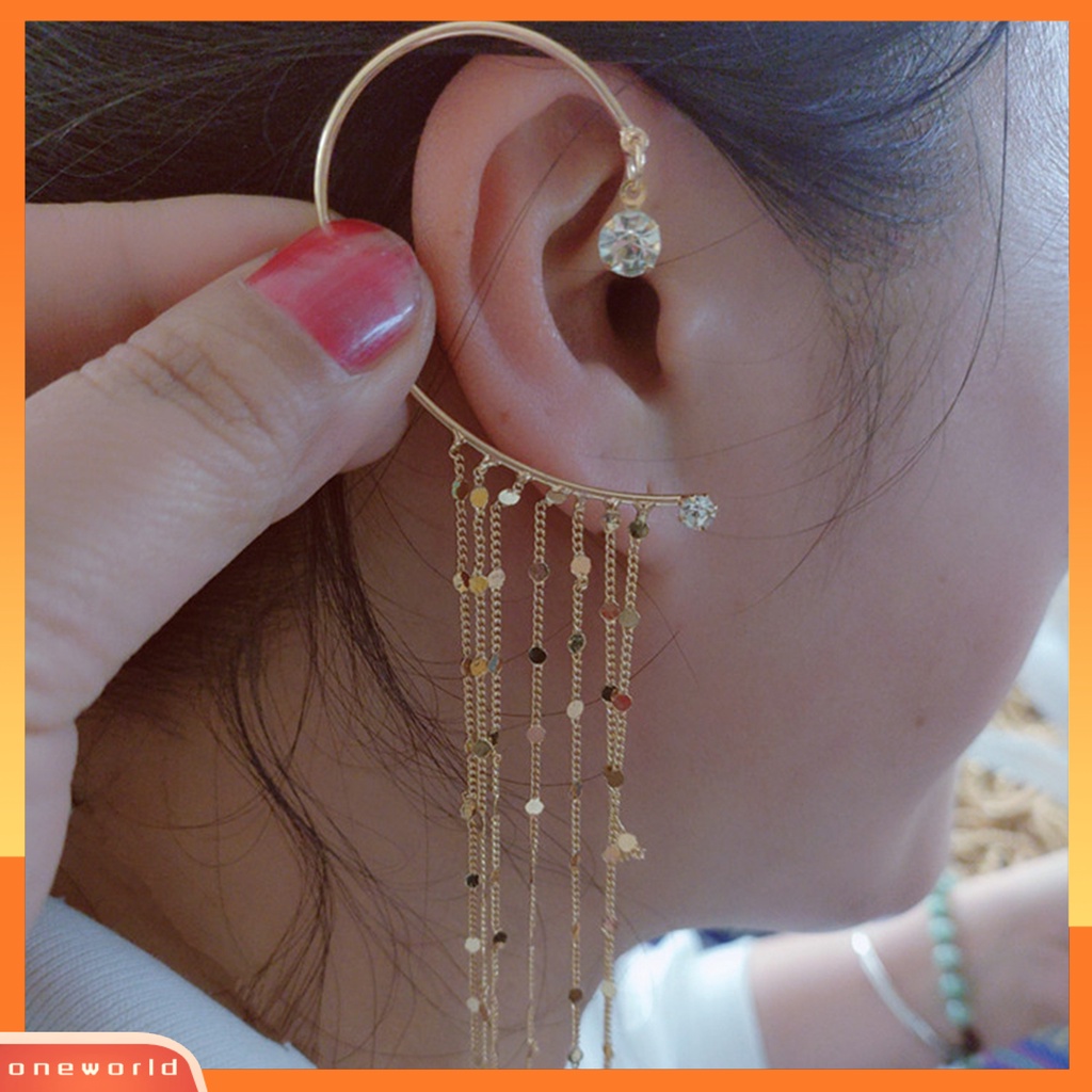 [WOD] 1pc Anting Klip Jumbai Ear Wrap Type Perhiasan Berlebihan Manset Telinga Vintage Untuk Pesta