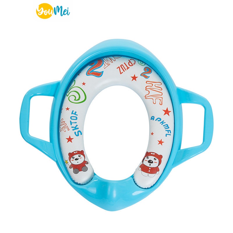 Baby Flow Soft Potty Toilet Seat Ring Closet With Handle / Alas Dudukan Tempat Duduk Toilet Anak Dengan Pegangan  - 1104