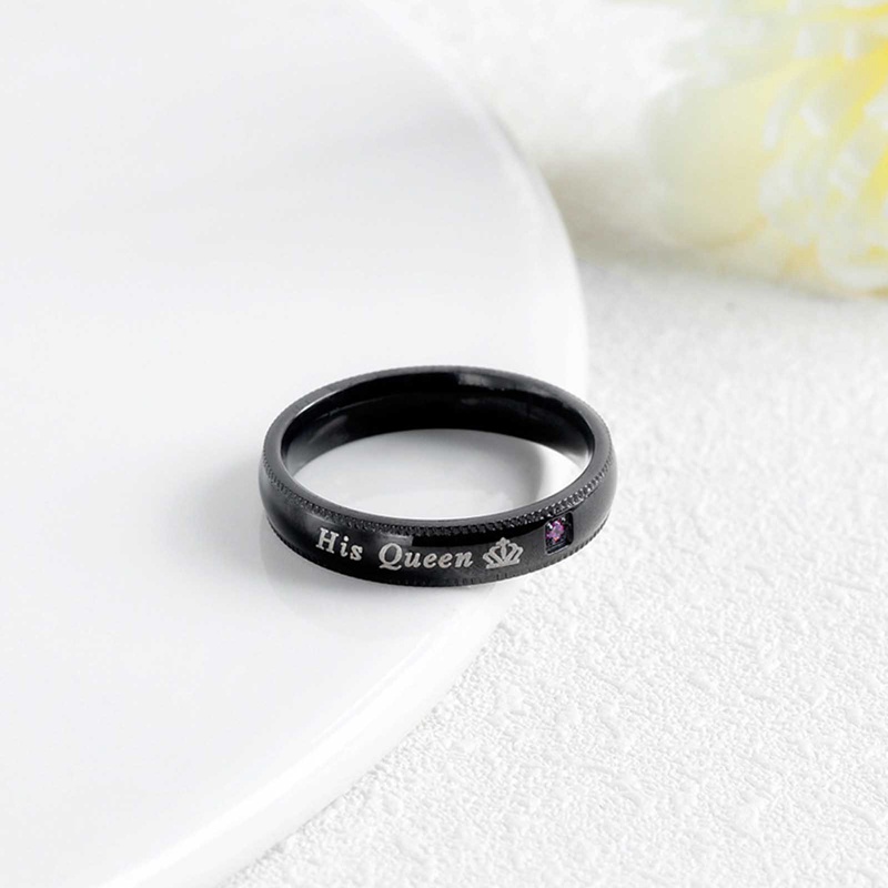 Fashion Couple Rings Her King His Queen Statement Rings Fashion Zirkon Mahkota Cincin Romantis Anniversary Pernikahan Band Ring