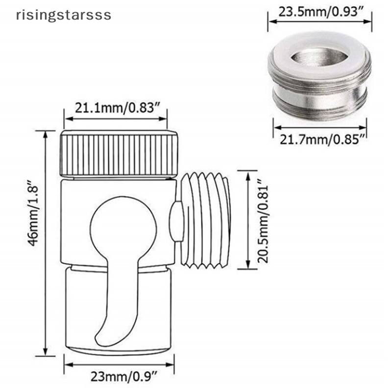 Rsid Span-new 1Pcs Switch Faucet Adapter Dapur Wastafel Splitter Diverter Valve Konektor Keran Air Untuk Toilet Kloset Shower Jelly