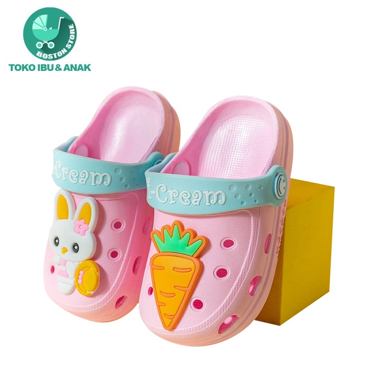 Bostonstore Anti Slip Sandals / Kids Sandal Anak / Sepatu anak anti bau anti licin bahan PVC unisex