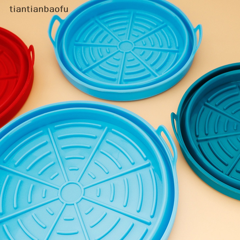 [tiantianbaofu] Silikon Air Fryer Pot Basket Liners Non-Stick Lipat Aman Oven Baking Tray Butik