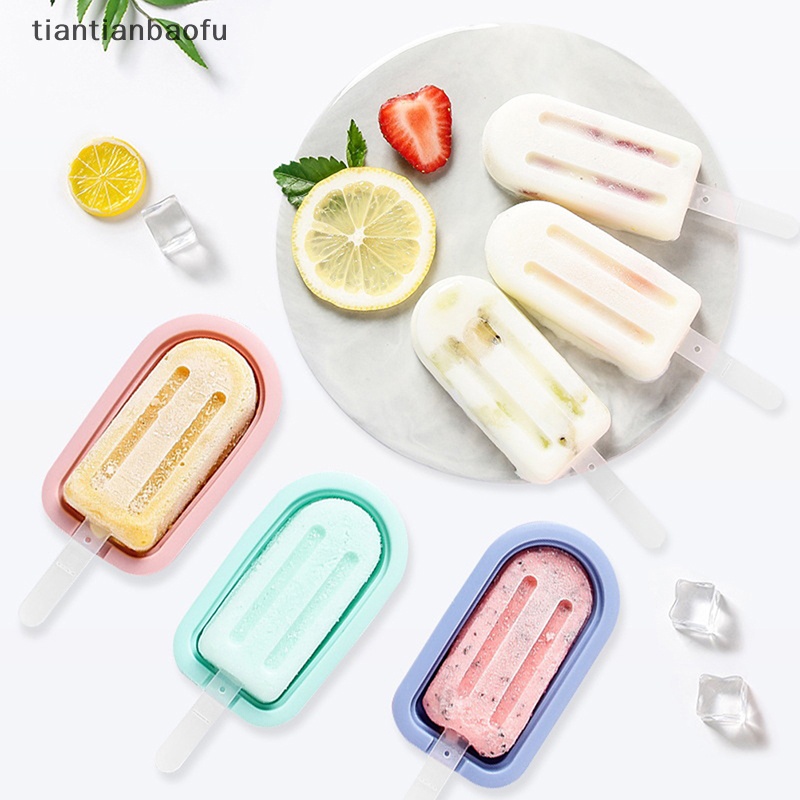 [tiantianbaofu] Reusable Ice Cream Mold DIY Popsicle Ice Maker Cetakan Es Krim Cetakan Butik