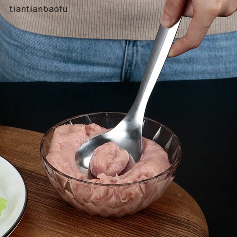 [tiantianbaofu] Stainless Steel Kroket Sendok Bakso Cetakan Non Pembuat Alat Press Daging Aksesoris Dapur Kreatif Peralatan Masak Butik