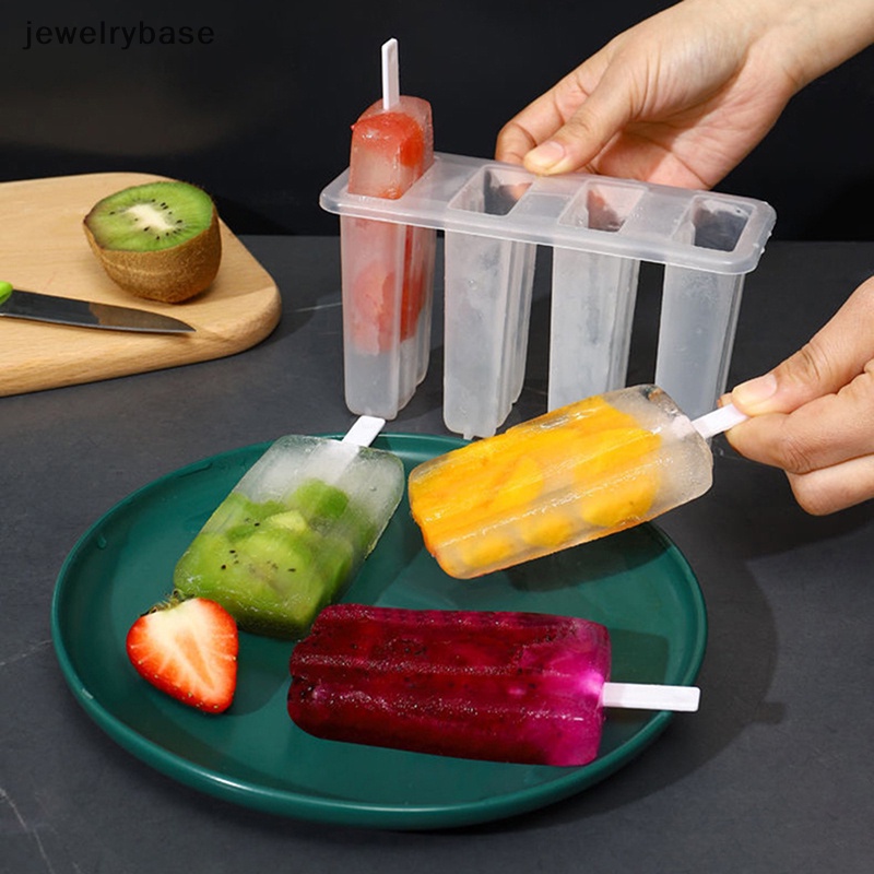 [jewelrybase] Cetakan Es Krim Set Popsicle Maker Ice Tray Dengan Tutup Stik DIY Alat Dapur Butik