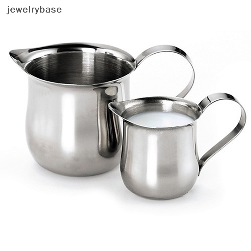 [jewelrybase] Stainless Steel Kopi Susu Frothing Jug Milk Pitcher Bentuk Pinggang Frother Cup Butik