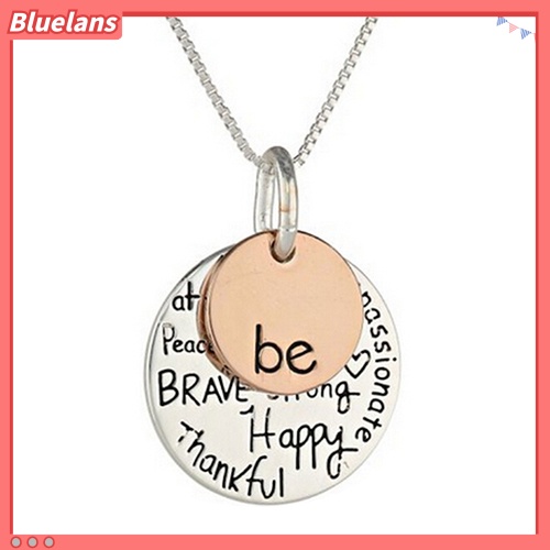 [BLS] Wanita Two-Tone Be Graffiti Charm Pendant Kalung Sister Persahabatan Hadiah Dekorasi