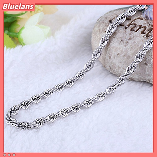 [BLS] Kalung Rantai Twist Perak Wanita Pria925 Pesona Perhiasan Fashion