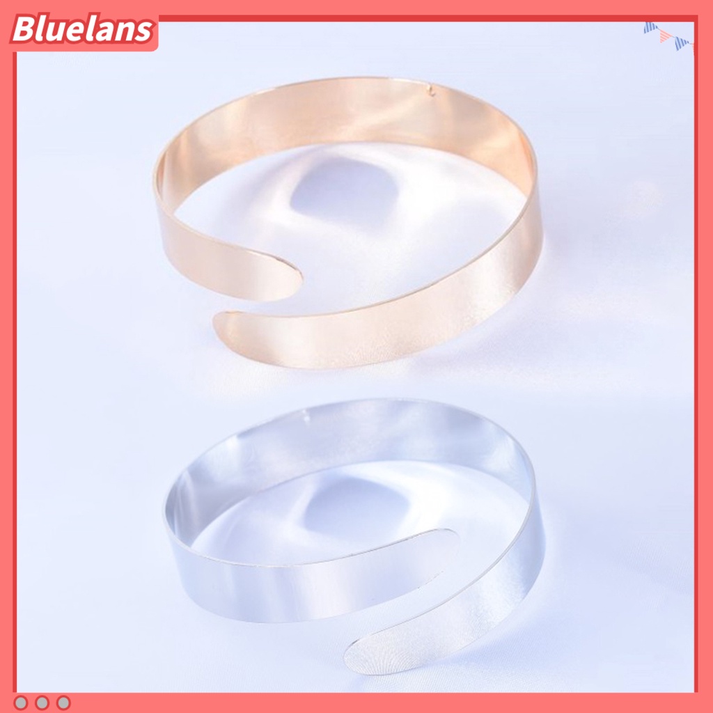 [BLS] Punk Wanita Sederhana Lilit Spiral Upper Arm Cuff Armlet Armband Bangle Gelang