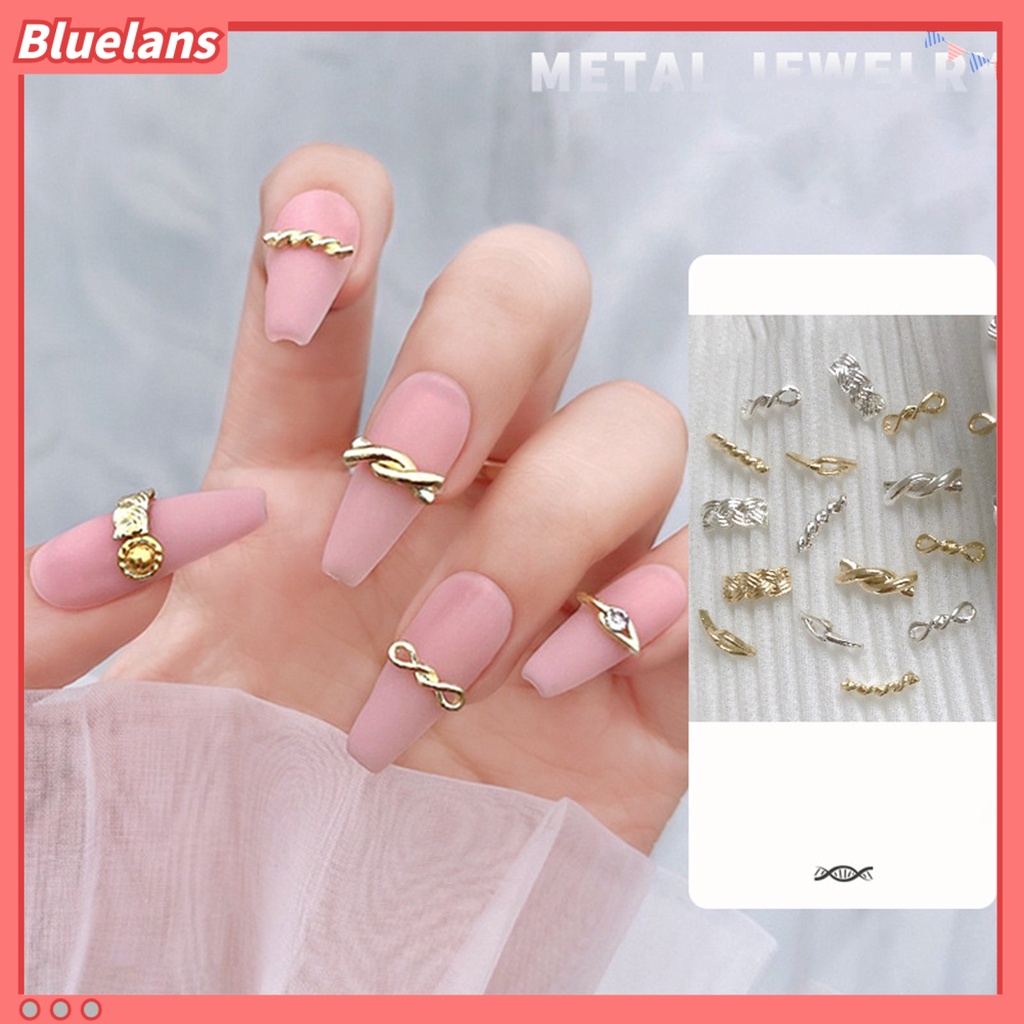 [BLM] 20pcs Dekorasi Kuku Bentuk Indah Tahan Karat Alloy Semua-Guna 3D Kuku Pesona DIY Manicures Desain Perlengkapan Kecantikan