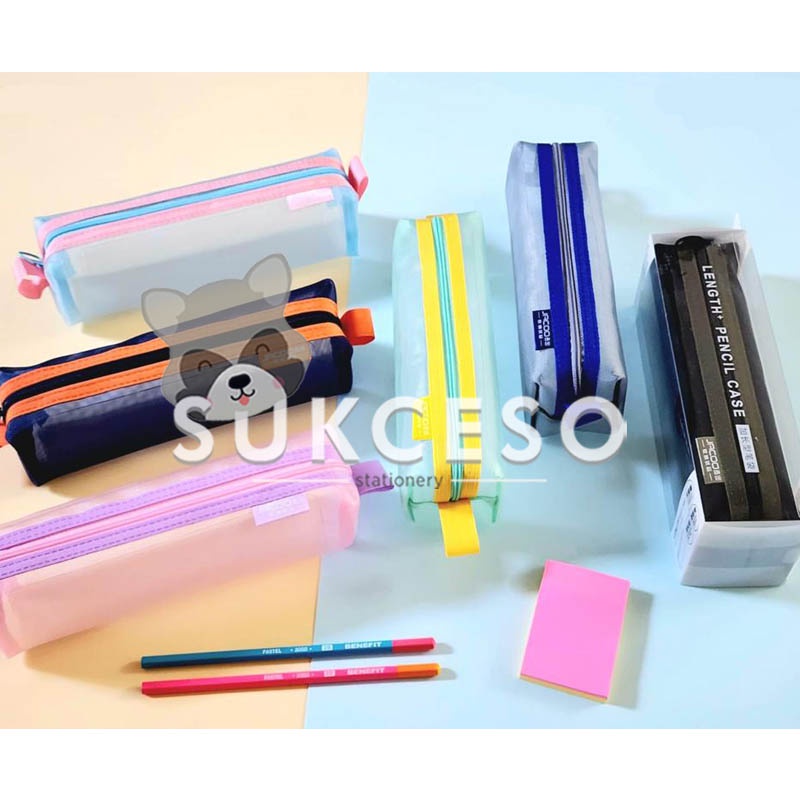

Jala Kotak Pensil JC-5227 / Pencil Case Square Jaring Tempat Pensil Transparan