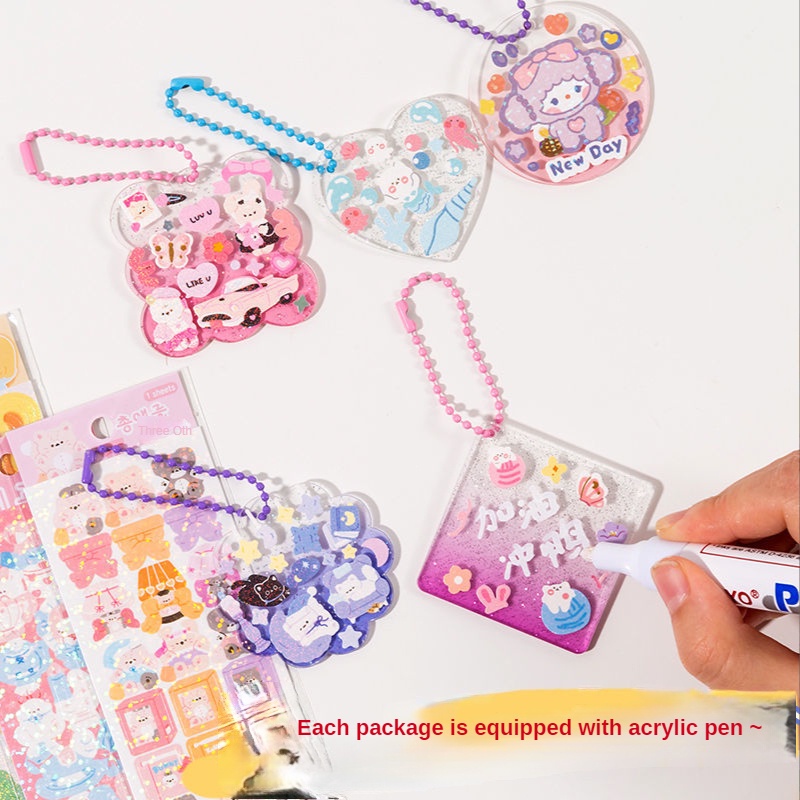 【COD】Guka Stiker Set Lucu DIY Kartu Mainan Anak Paster Bahan Akun Manual Alat Tulis Anak Stiker Guka DIY Keyring Goo Card Sticker Set