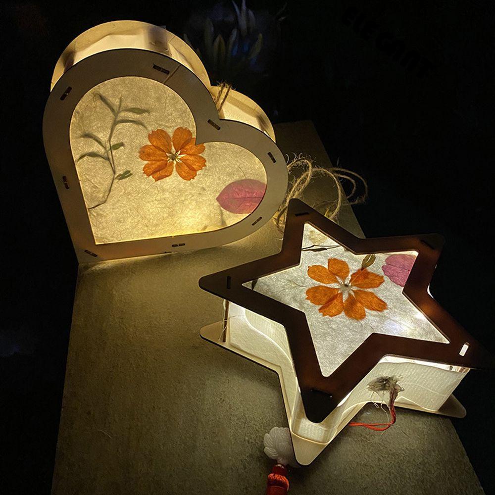 [Elegan] Mid-autumn Festival Lantern Festival Gift Handmade DIY Bahan Paket Lentera Bercahaya Gaya Bercahaya Perlengkapan Meriah Lentera Festival Bulan